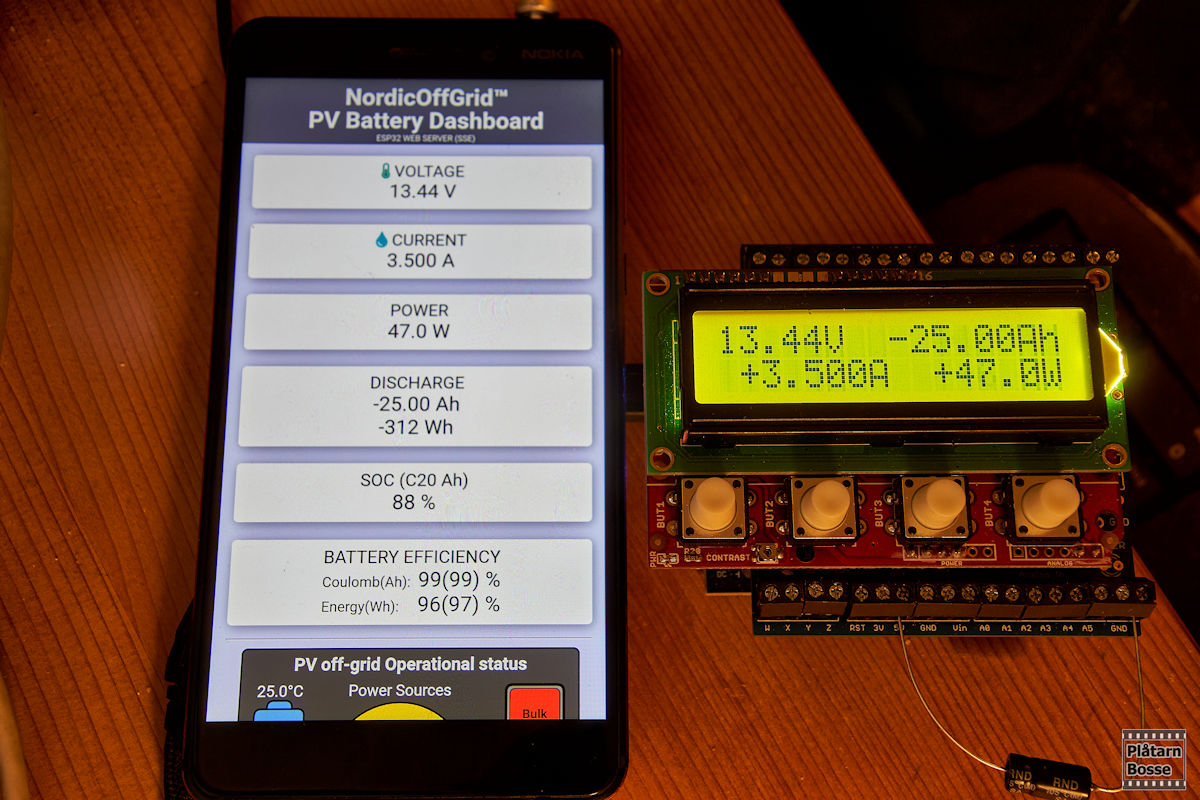 ESP32 Async webbserver (SSE) + LCD