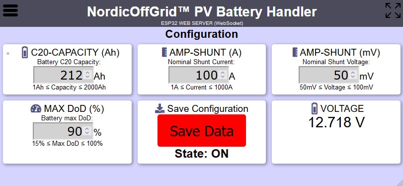 ESP32-batterimonitor - WebSocket