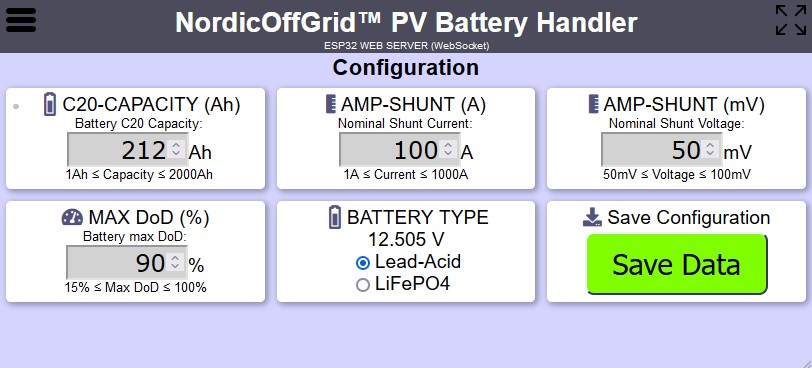 ESP32-batterimonitor - WebSocket