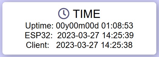 Upptid, datum/tid ESP32 / Client