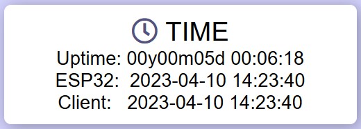 Upptid, datum/tid ESP32 / Client